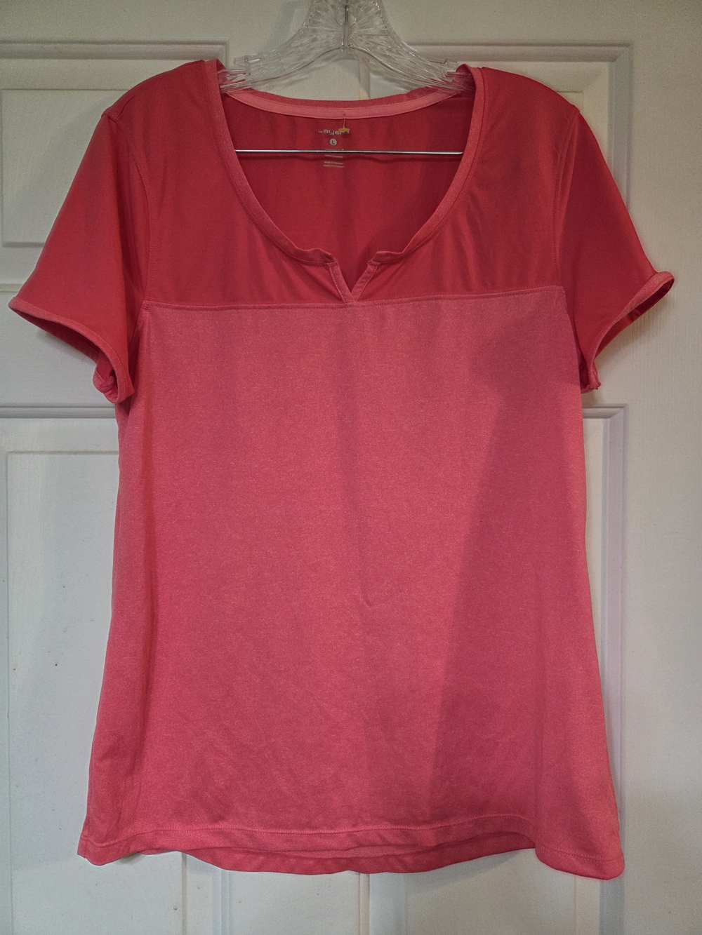 Layer 8 Coral Pink Short Sleeve Top